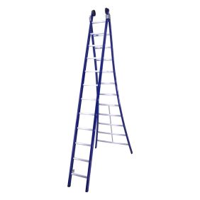 DAS atlas dubbele reformladder blauw gecoat